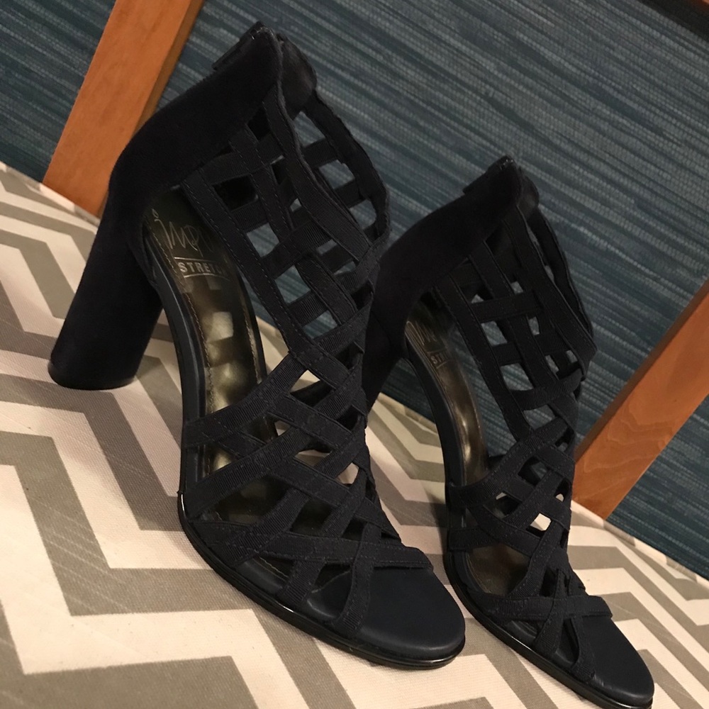 Strappy Navy Heels
